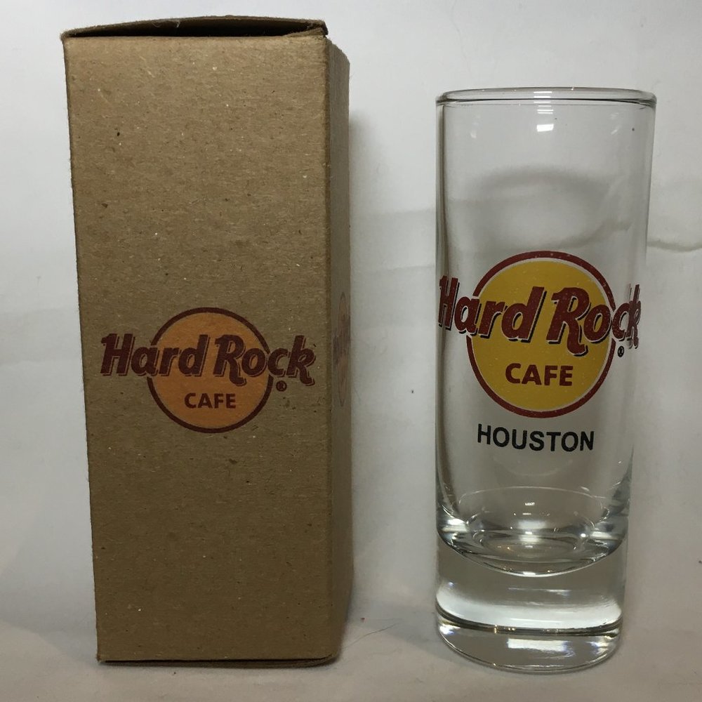 HOUSTON (TX)  Hard Rock Café Houston Long Shot Glass - NEW IN BOX!
